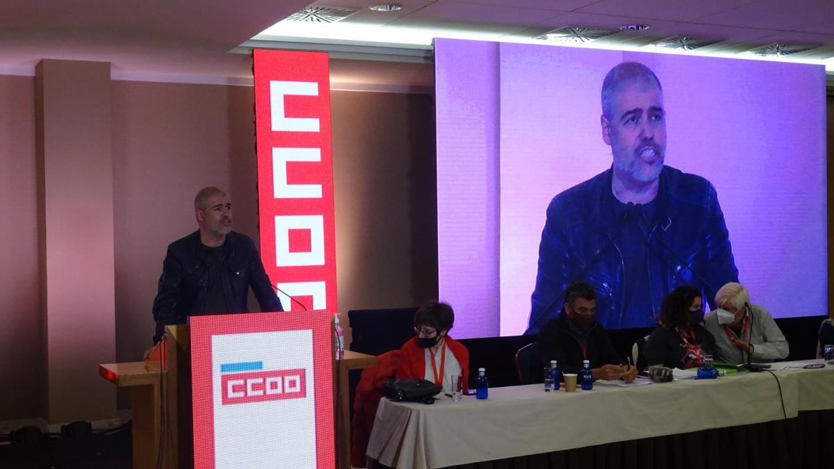 O secretario xeral confederal, Unai Sordo, participou na clausura do 12. Congreso Nacional de CCOO de Galicia